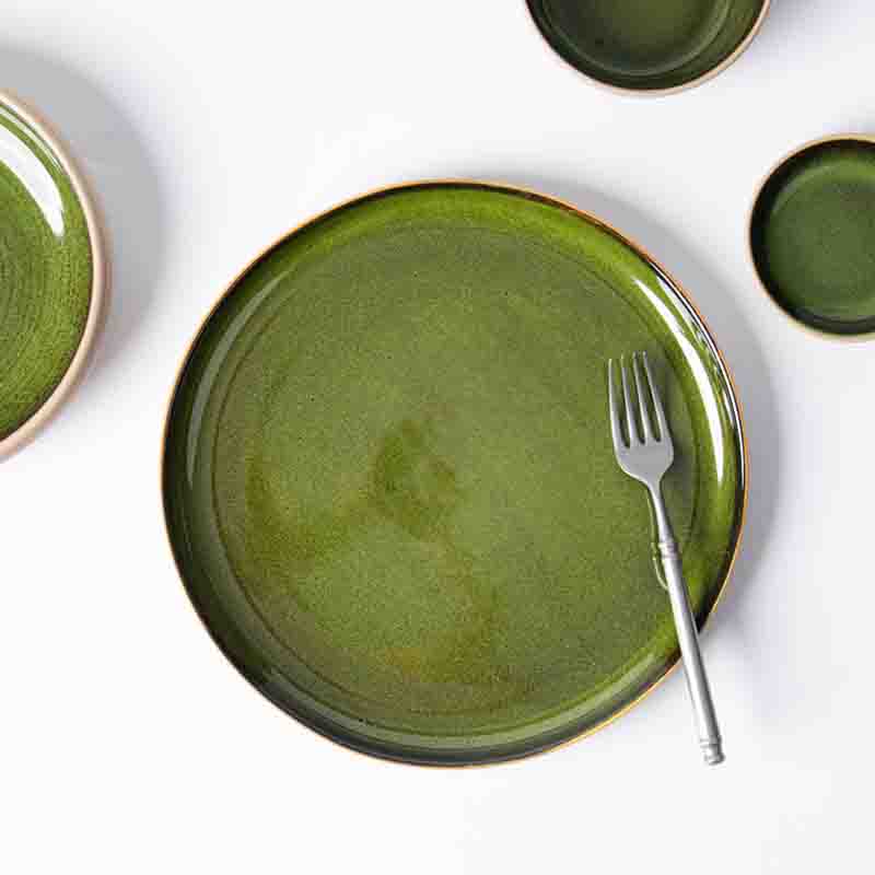 Green Restaurant Plate Зеленая фарфоровая посуда, обеденная тарелка для ресторана, для коммерческого обеда