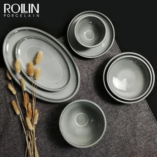 Assiettes En Фарфоровая посуда Тарелки Geschirr Керамическая посуда оптом Vajillas De Porcelana Керамический обеденный набор