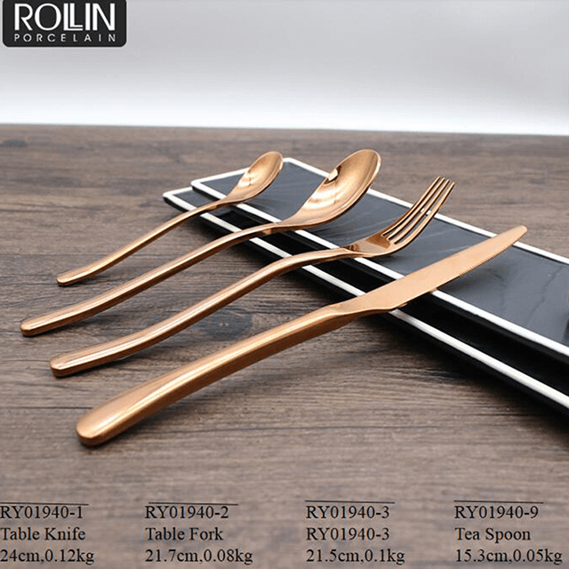 Столовые приборы для ресторана Столовые приборы Набор столовых приборов Золото 304 Нож из нержавеющей стали Столовые приборы 