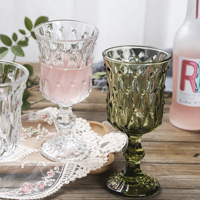 Бокалы для бара, ресторана, дома, подарочный набор, 7,5 унций, бокалы белого и зеленого цвета для вина