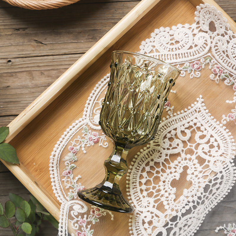 Бокалы для бара, ресторана, дома, подарочный набор, 7,5 унций, бокалы белого и зеленого цвета для вина