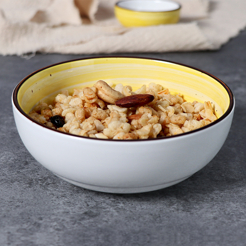 Набор керамической плиты Таблеваре набора обедающего фарфора подгонянный желтым цветом для обедать гостиницы