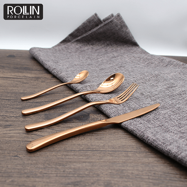 Столовые приборы для ресторана Столовые приборы Набор столовых приборов Золото 304 Нож из нержавеющей стали Столовые приборы 