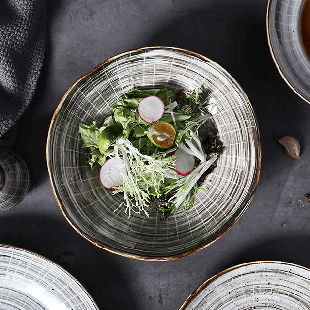 Круглая фарфоровая тарелка 25 см для ресторана Супер керамические тарелки для Amazon 