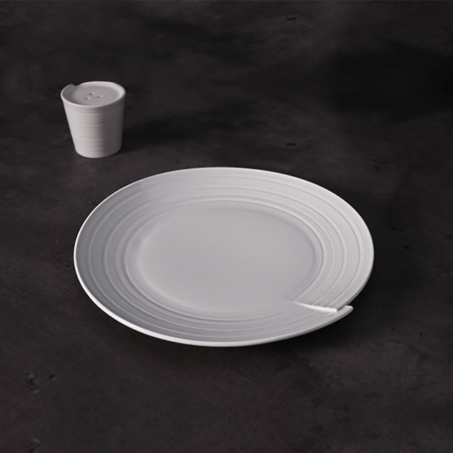 Кухонный отель Посуда Белая волна Обеденный сервиз и тарелки