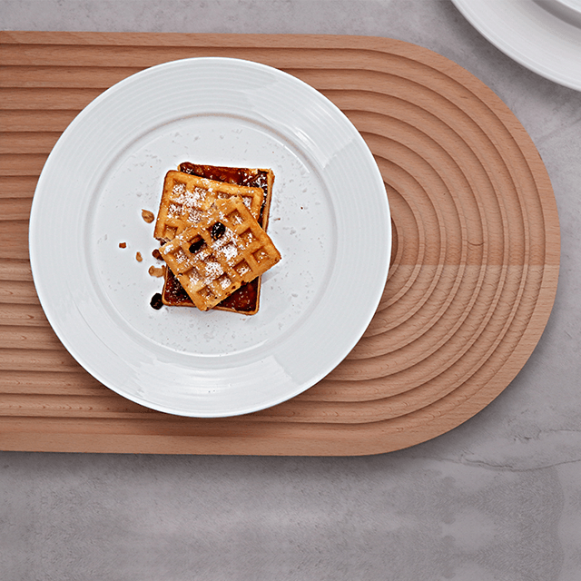 Белые фарфоровые обеденные тарелки Набор керамических блюд