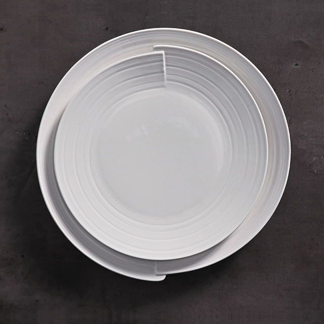 Кухонный отель Посуда Белая волна Обеденный сервиз и тарелки