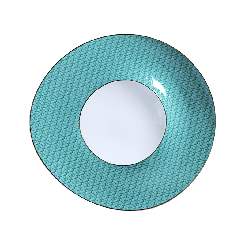 Обеденные тарелки ресторана роскошного отеля из костяного фарфора для 5-звездочного отеля