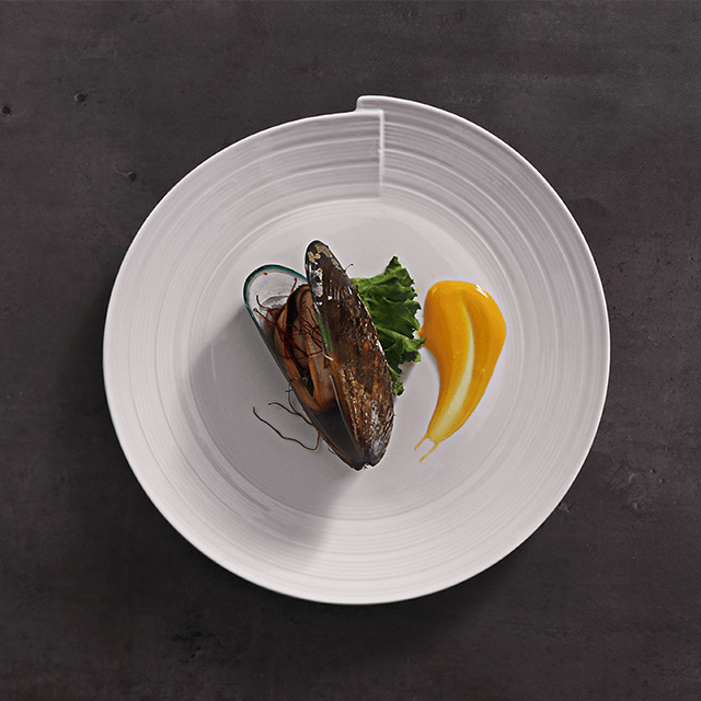 Кухонный отель Посуда Белая волна Обеденный сервиз и тарелки